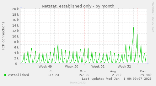 Netstat, established only